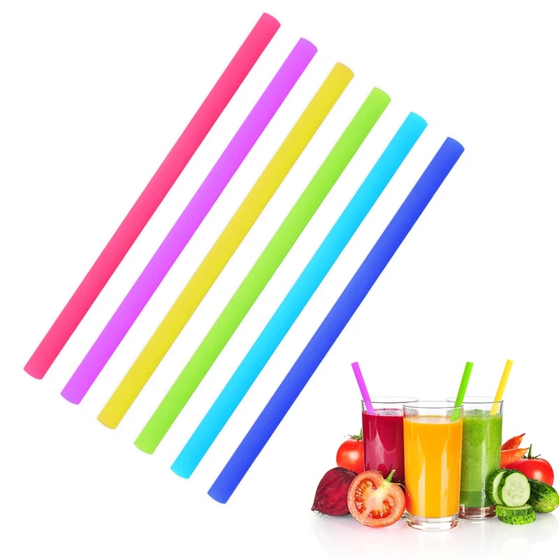 100Pcs/pack Milk Coffee Tea Drinks Straws/1.1CM Disposable Transparent Colored Plastic Straws/Safety Material Straws for Party Bar Supplies