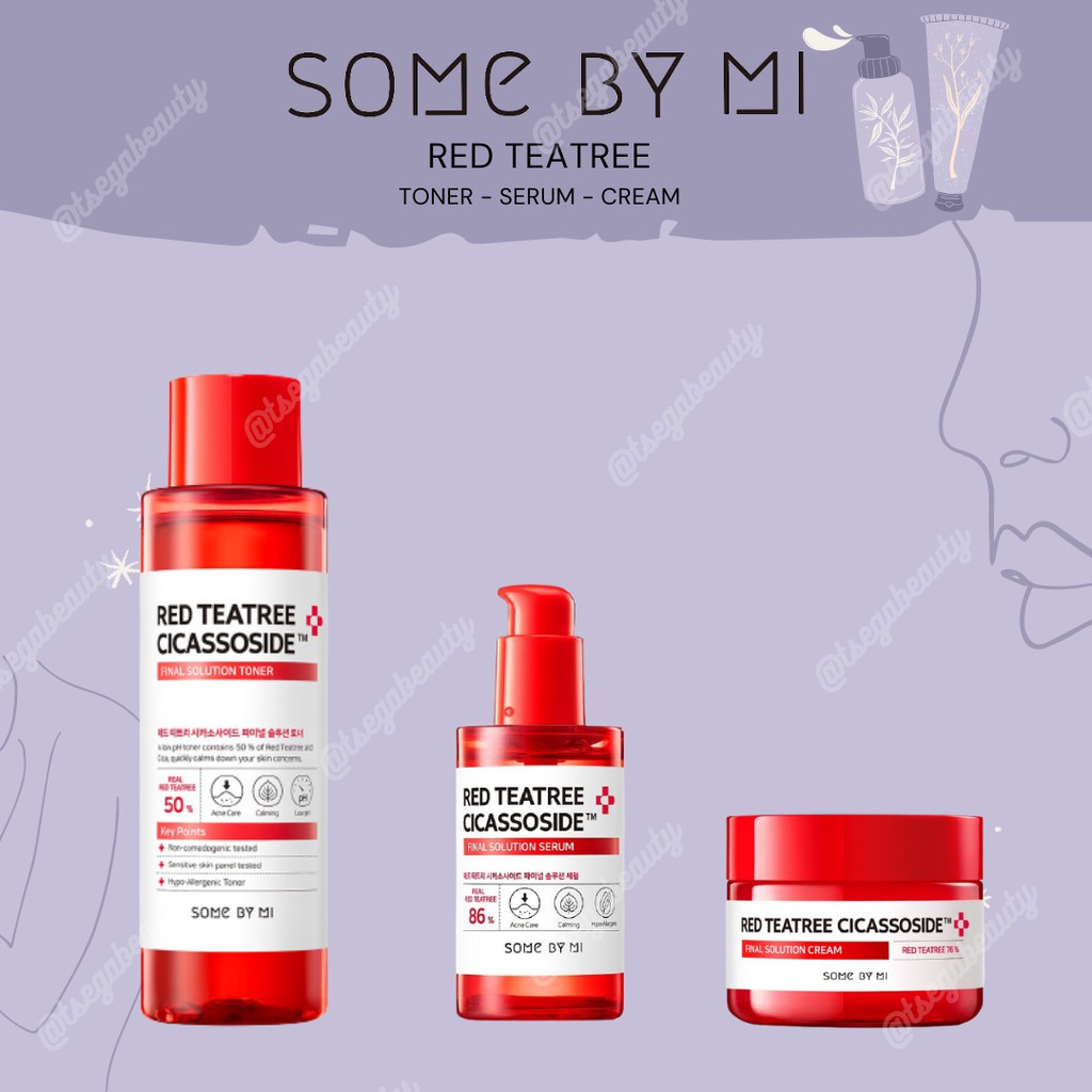 Red Teatree Serum, Toner & Cream Some by Mi