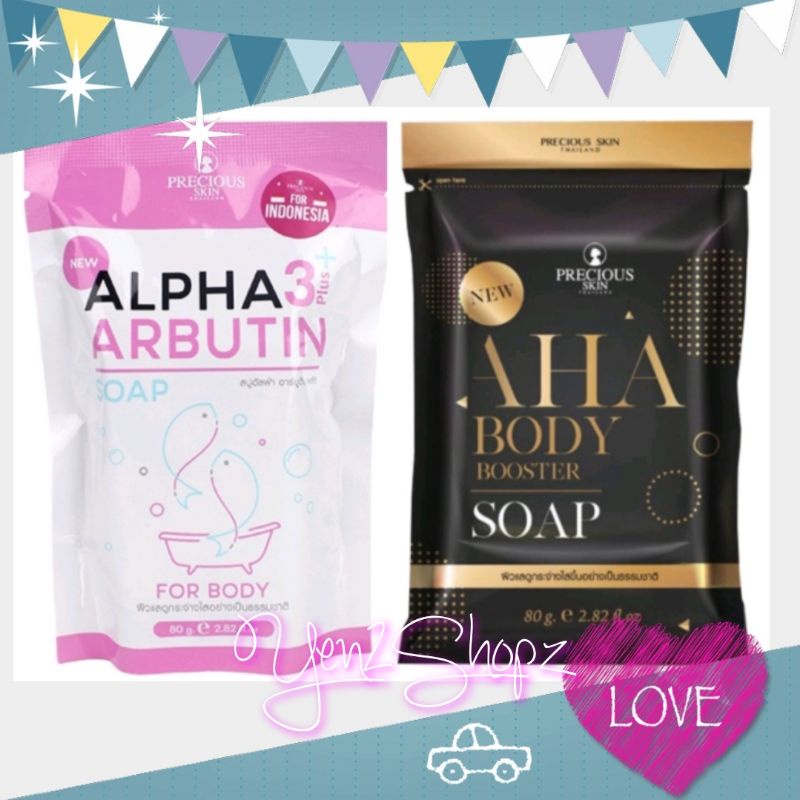 ALPHA ARBUTIN 3 PLUS WHITENING COLLAGEN SOAP SABUN 80gr BY PRECIOUS AHA SKIN