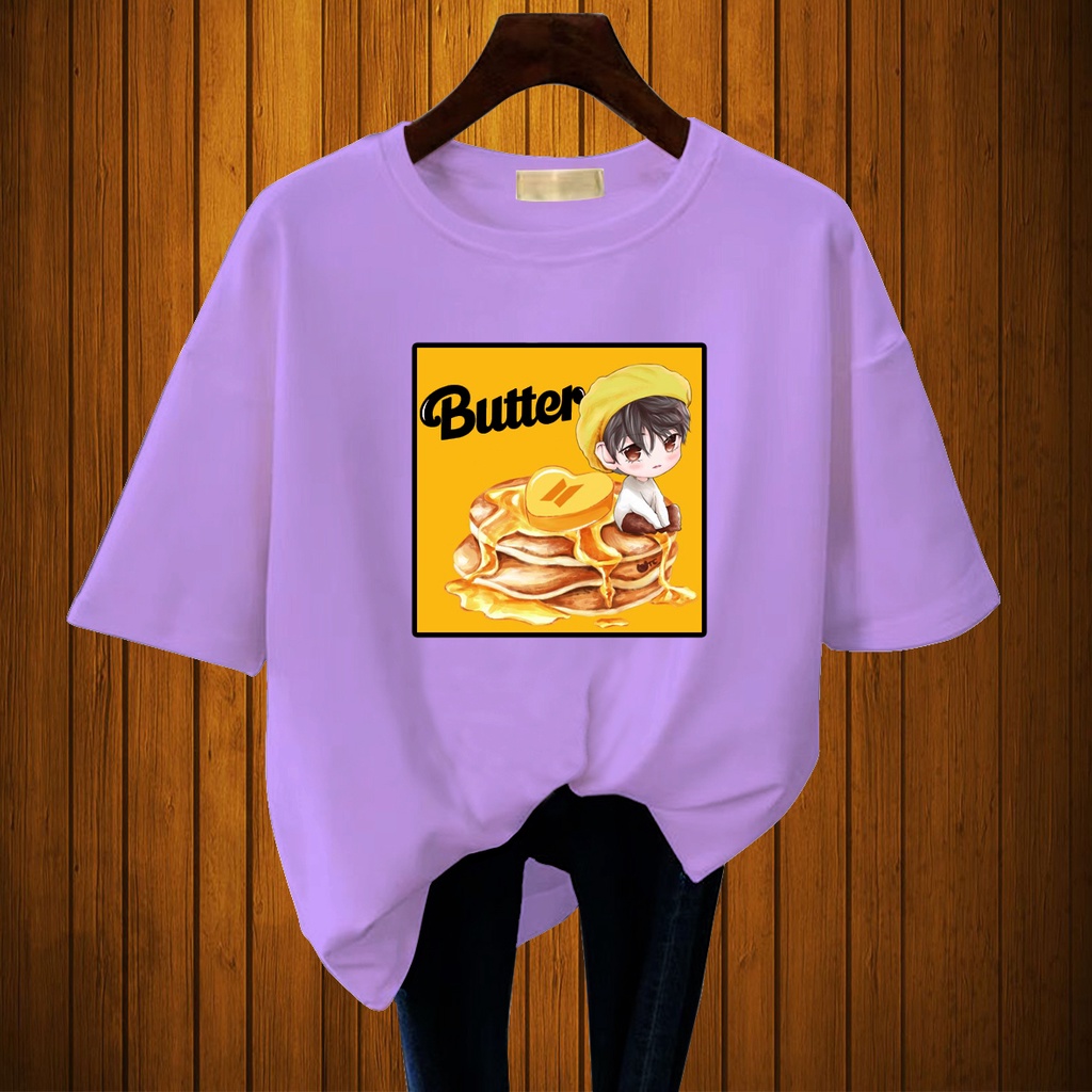 CALVIERO SHOP - BAJU KAOS ATASAN WANITA PRINT DTF BUTTER CHESS