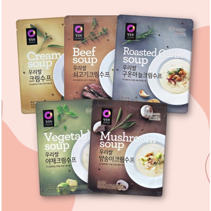 

Daesang Cream Soup Beef Garlic Mushroom Vegetable Chung Jung One