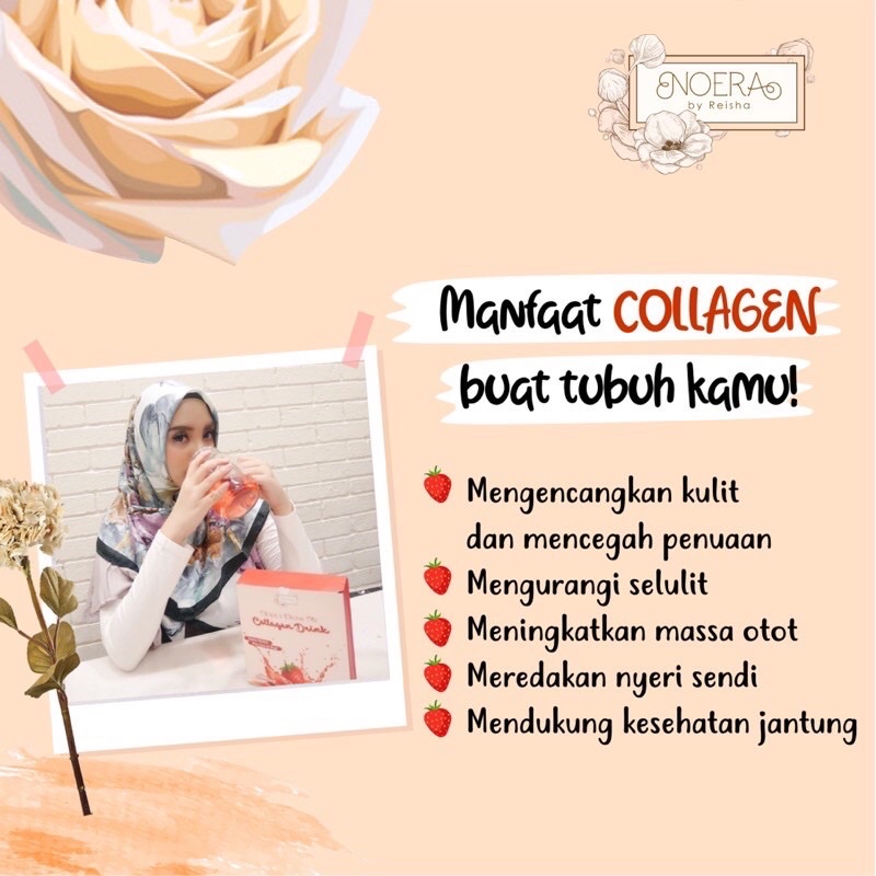 Noera Collagen Drink | Minuman Kolagen Pemutih Badan | Suplemen Pemutih Kulit BPOM | Premium Collagen Drink