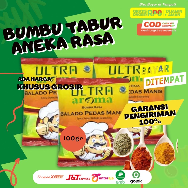 

Bumbu Tabur Premium Bubuk Keripik Kentang Lidi Ayam Makaroni Jamur Tahu Penyedap Rasa Antaka Aneka Rasa Ultra Aroma 100gr