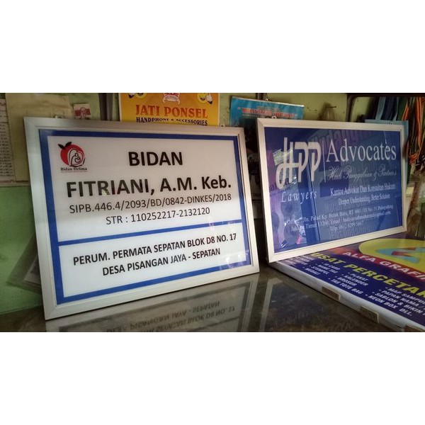 

PAPAN NAMA AKRILIK BIDAN, DOKTER, MURAH BERKUALITAS