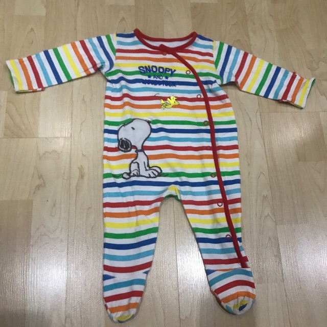Preloved mothercare snoopy sleepsuit (3-6bln)