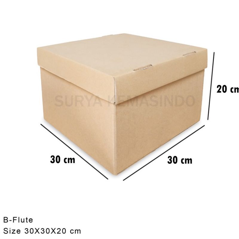 

Box Kardus Top Bottom size 30x30x20 / kotak hampers /kotak kado/kardus Polos