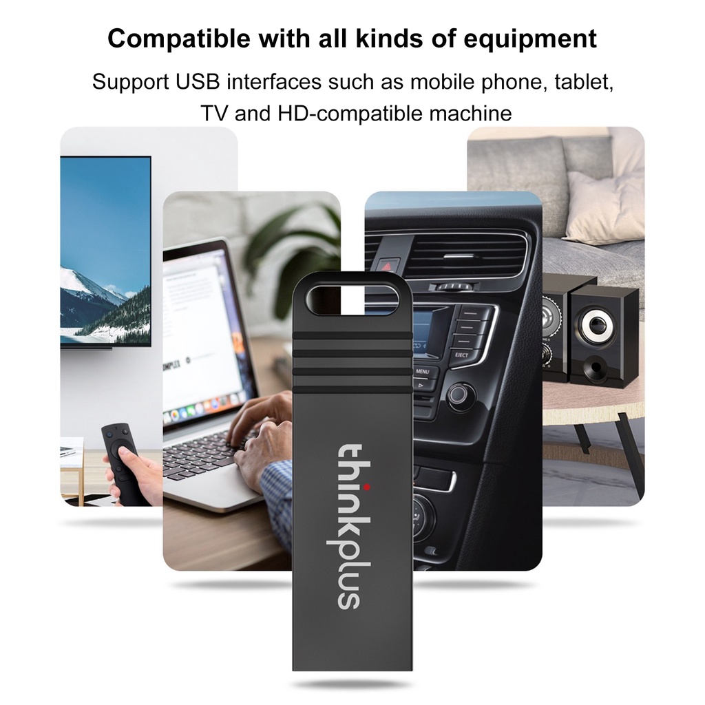 (Huluboy) Lenovo-thinkplus Flashdisk USB High speed Bahan Logam
