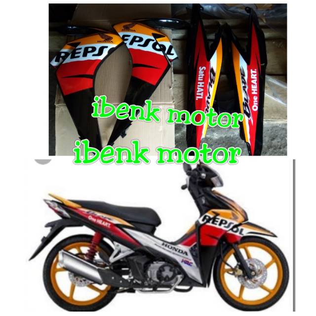 Cover body dan sayap honda blade new