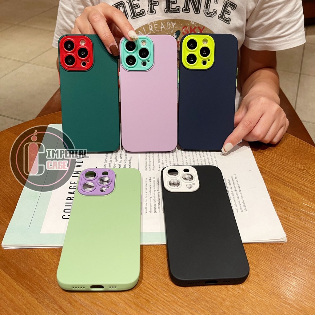 SOFTCASE NALLE CANDY MACARON PROCAMERA 2IN1 PELINDUNG KAMERA FOR IPHONE 6 6S 6G 6+ 7 SE 2020 8 8+ 7+