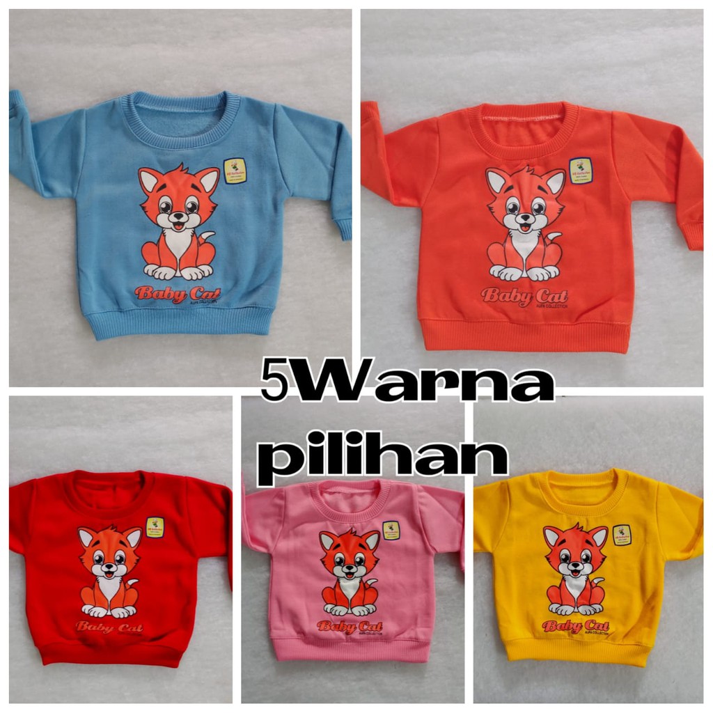 Jaket sweater bayi motif CAT