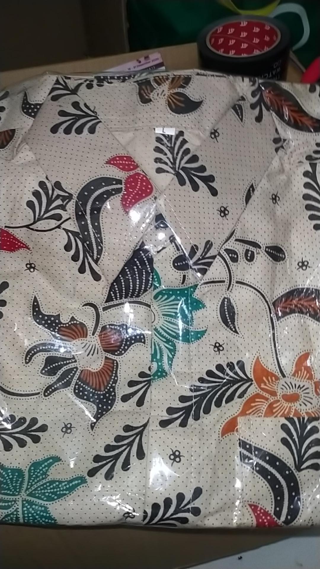 Arka Batik Hrb026 Kenongo Kemeja Hem Pendek Padi Pekalongan M L Xl Murah Keren Batik Pria Wajik Biru