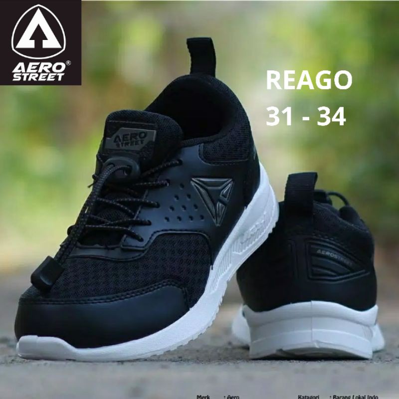 COD Sepatu Sekolah Anak Laki Perempuan Aero Street Slipon Original 31-34
