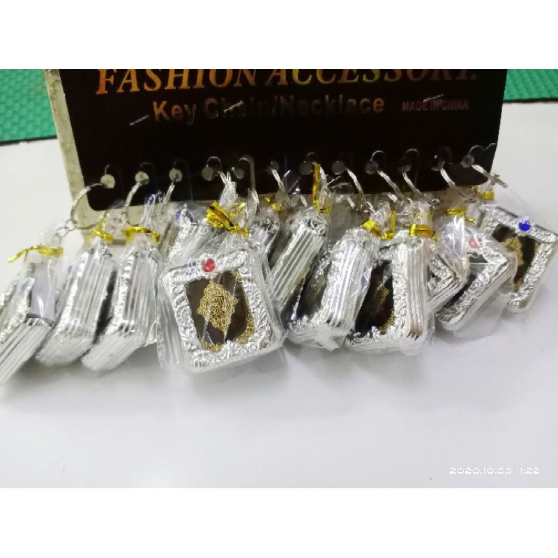 Gantungan kunci Al Quran Silver/Gold isi 12pcs