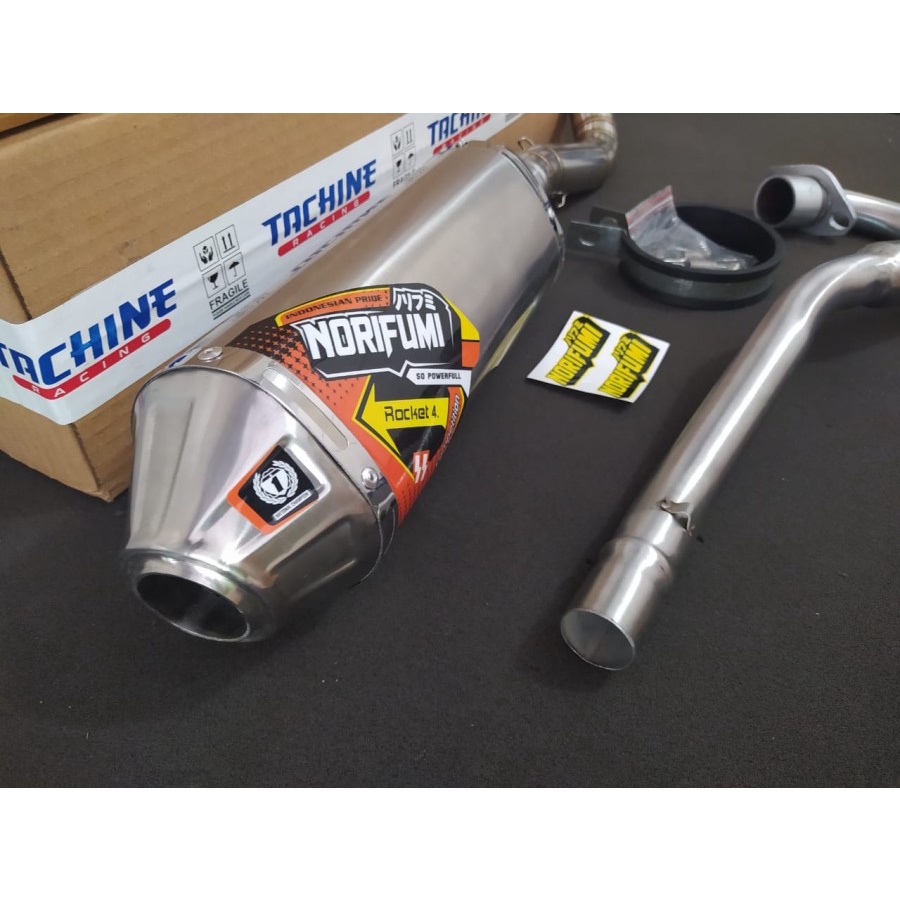 Knalpot Tiger Vixion Old Scorpio Trail Norifumi Rocket 4 Kompetisi New BERKUALITAS