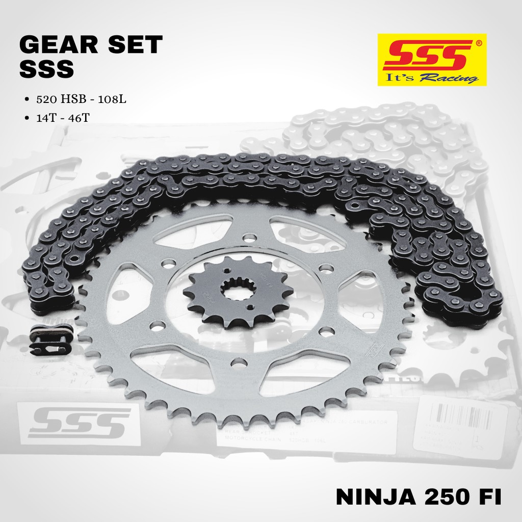 Gear Gir paket set sss Ninja 250 FI INJEKSI 520 14 46