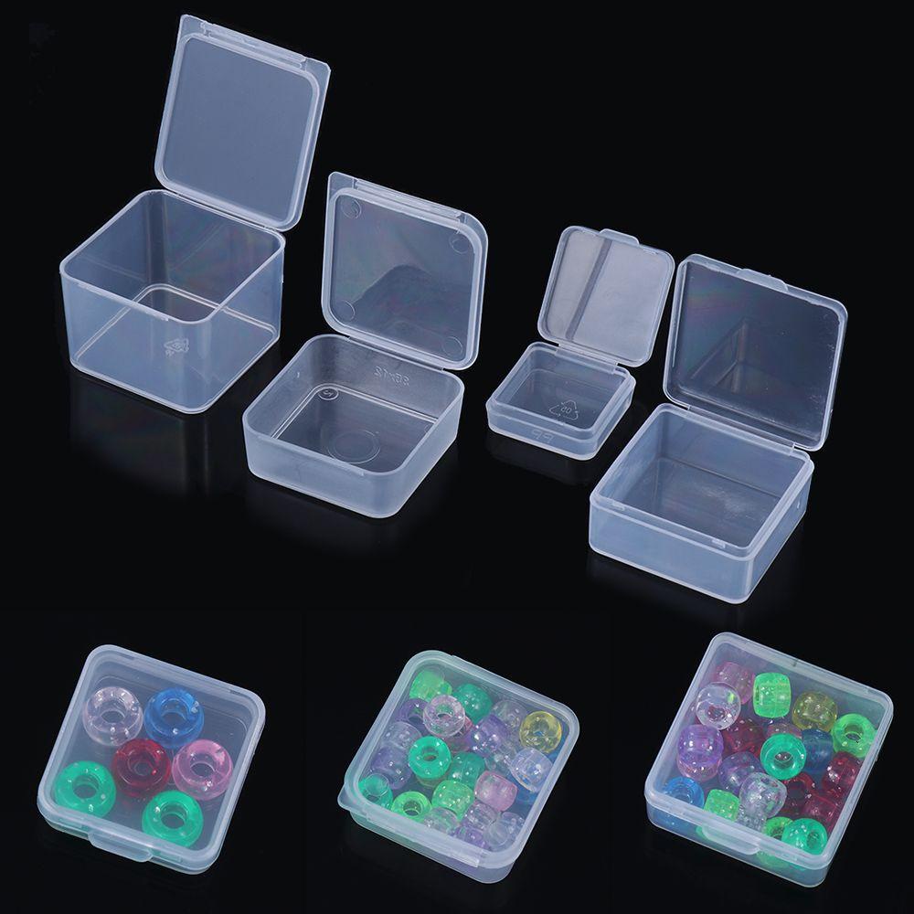 Top Kotak Penyimpanan Kecil Transparan Nail Art Screw Storage Plastik Perhiasan Organizer Case