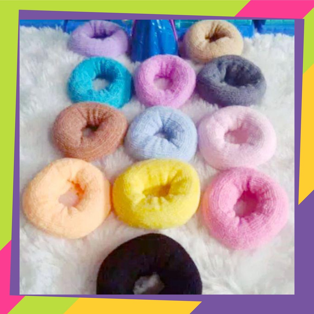 1481 / Ikat rambut donat jumbo multi calour