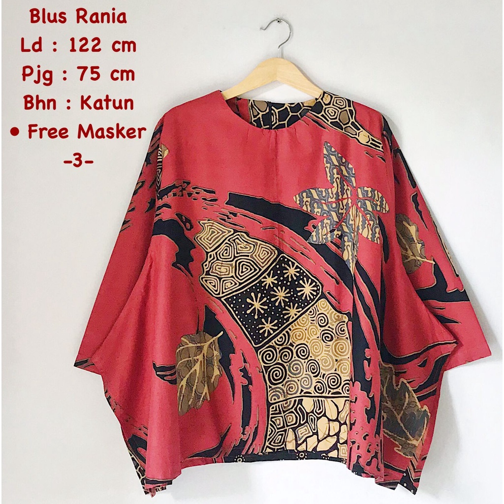 Blus rania batik solo atasan kerja