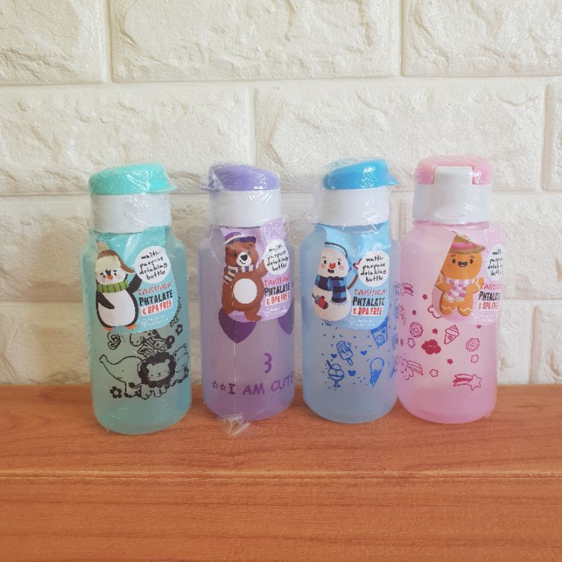 Medan Termurah Botol minum anak lucu unik Food grade 350ml Botol minum flip top cantik