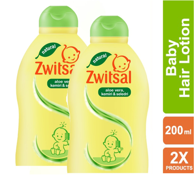Jual Zwitsal Baby Hair Lotion Natural Aloe Vera Kemiri & Seledri 200 ml