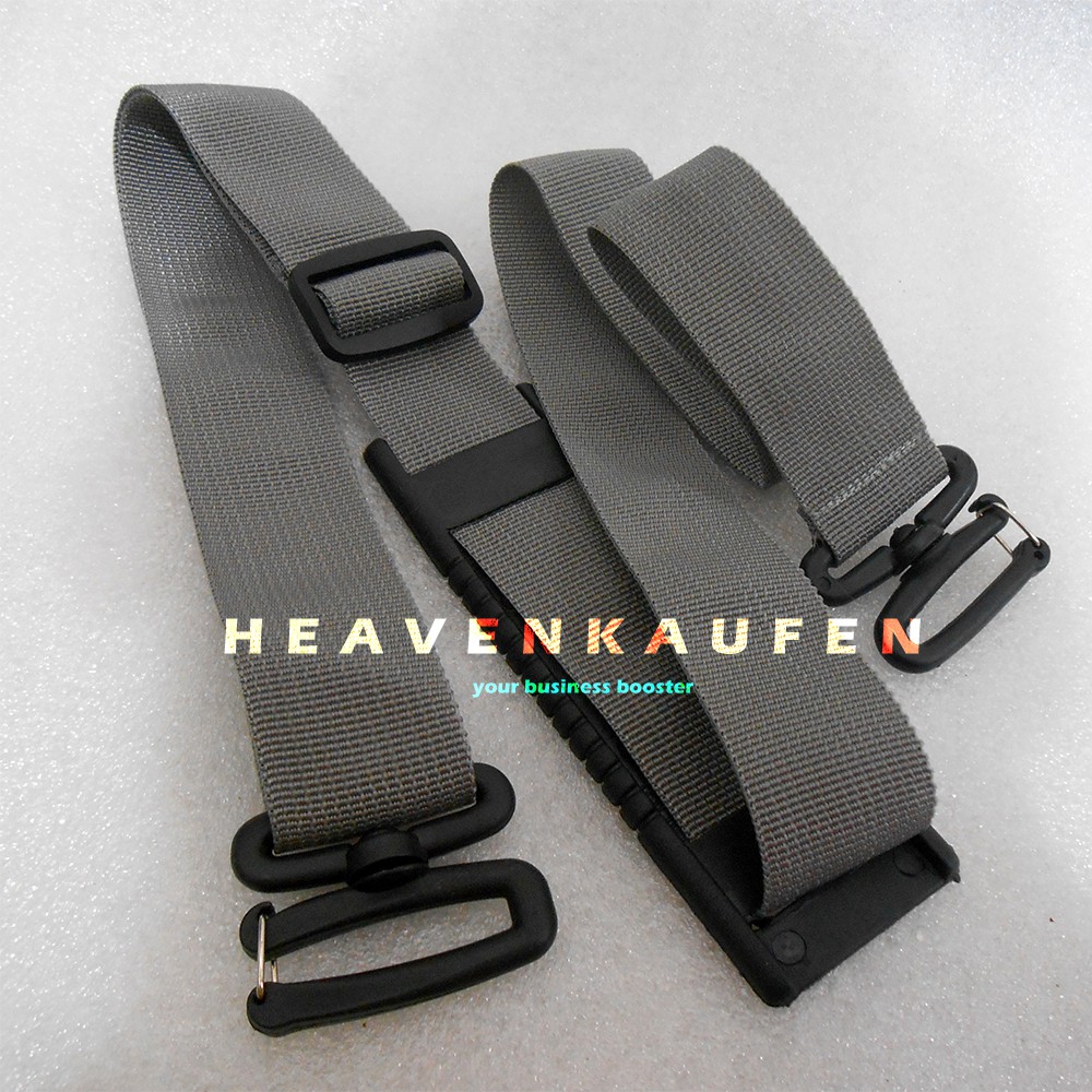 Strap Tas Pria / Tali Selempang Tas Pria Warna Abu Abu Lebar 3,8 cm Kait Model Huruf S