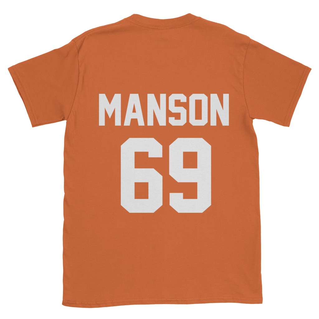 Baju Kaos Band Marilyn Manson 69 Orange