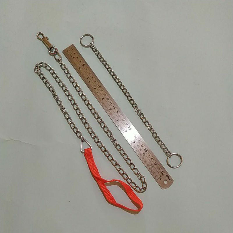 Rantai anjing/ rantai hewan / kalep 2.5 mm / rantai pengaman .rantai kawat / tebal 2.5 mm. kilap, harga per pc