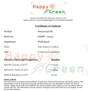 Happy Green Penny Royal Essential Oil - Minyak PennyRoyal