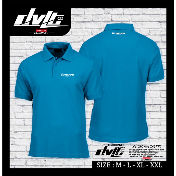 Poloshirt / Kaos Gadget Lenovo Smartphone Logo Murah -Mugen Shop