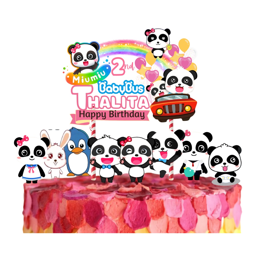 

topper cake baby bus 2 / hiasan kue happy birthday