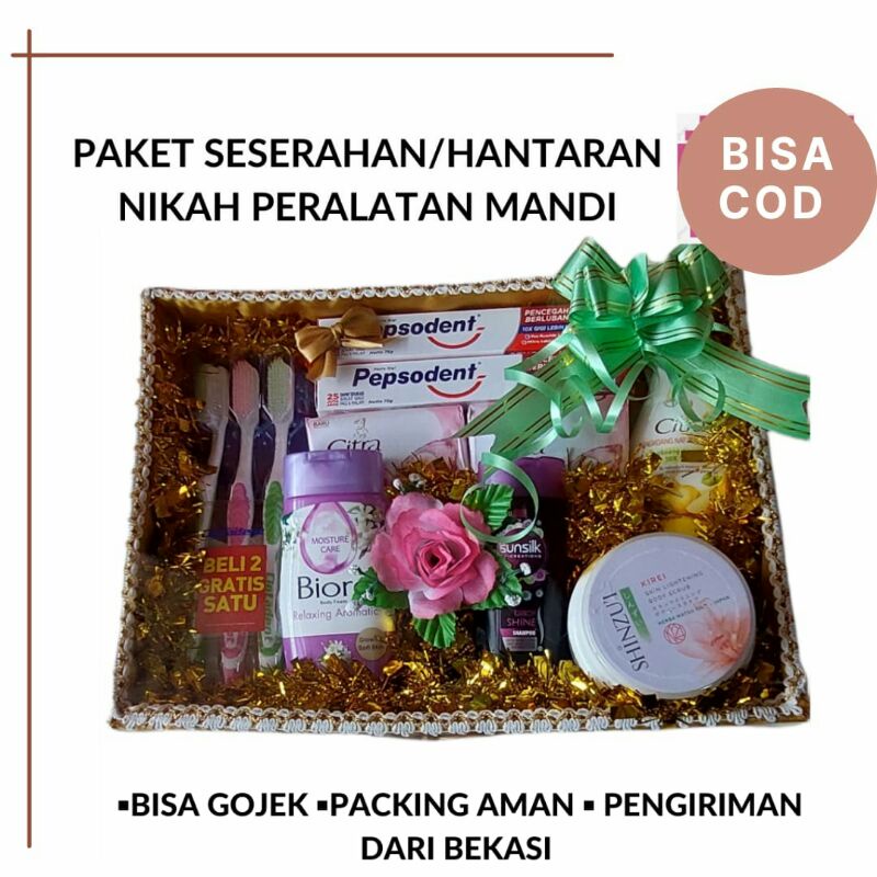 PAKET SESERAHAN HANTARAN NIKAH PERALATAN MANDI COUPLE SET 02