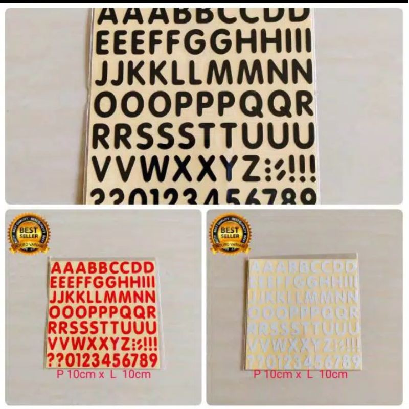

Cutting Sticker Alfabet Huruf Abjad