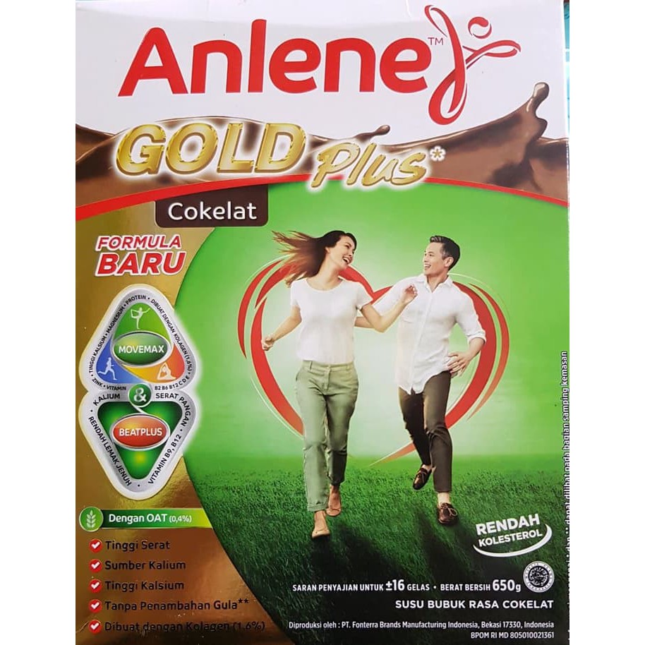 Anlene Gold Plus Cokelat 650gr