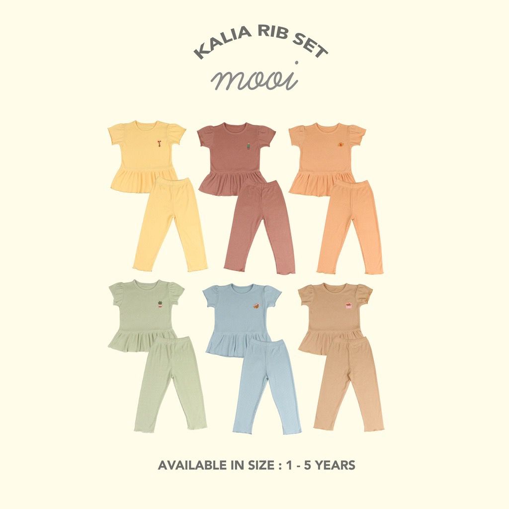 Mooi Setelan Kalia Rib Set - Setelan Anak