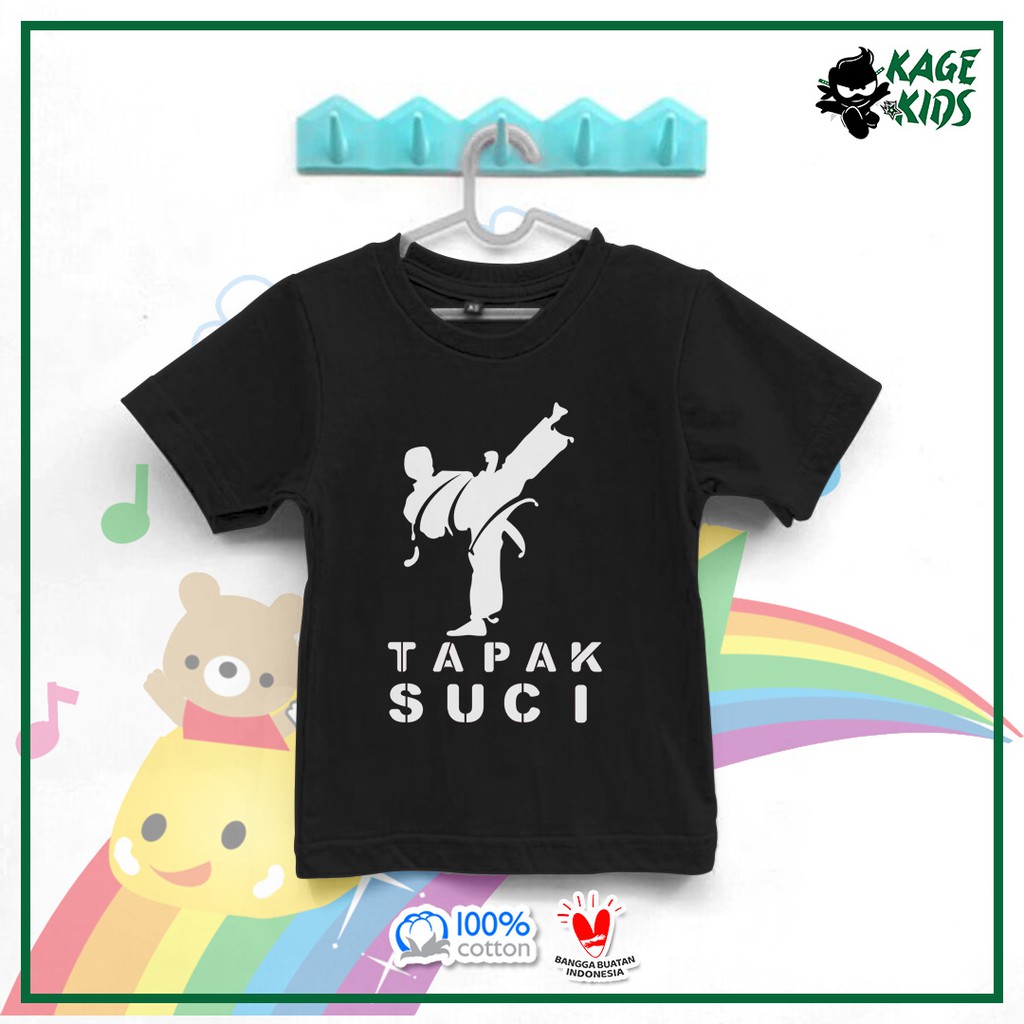 BAJU KAOS ANAK LAKI LAKI PEREMPUAN DISTRO MOTIF TAPAK SUCI UMUR 1-10 TAHUN