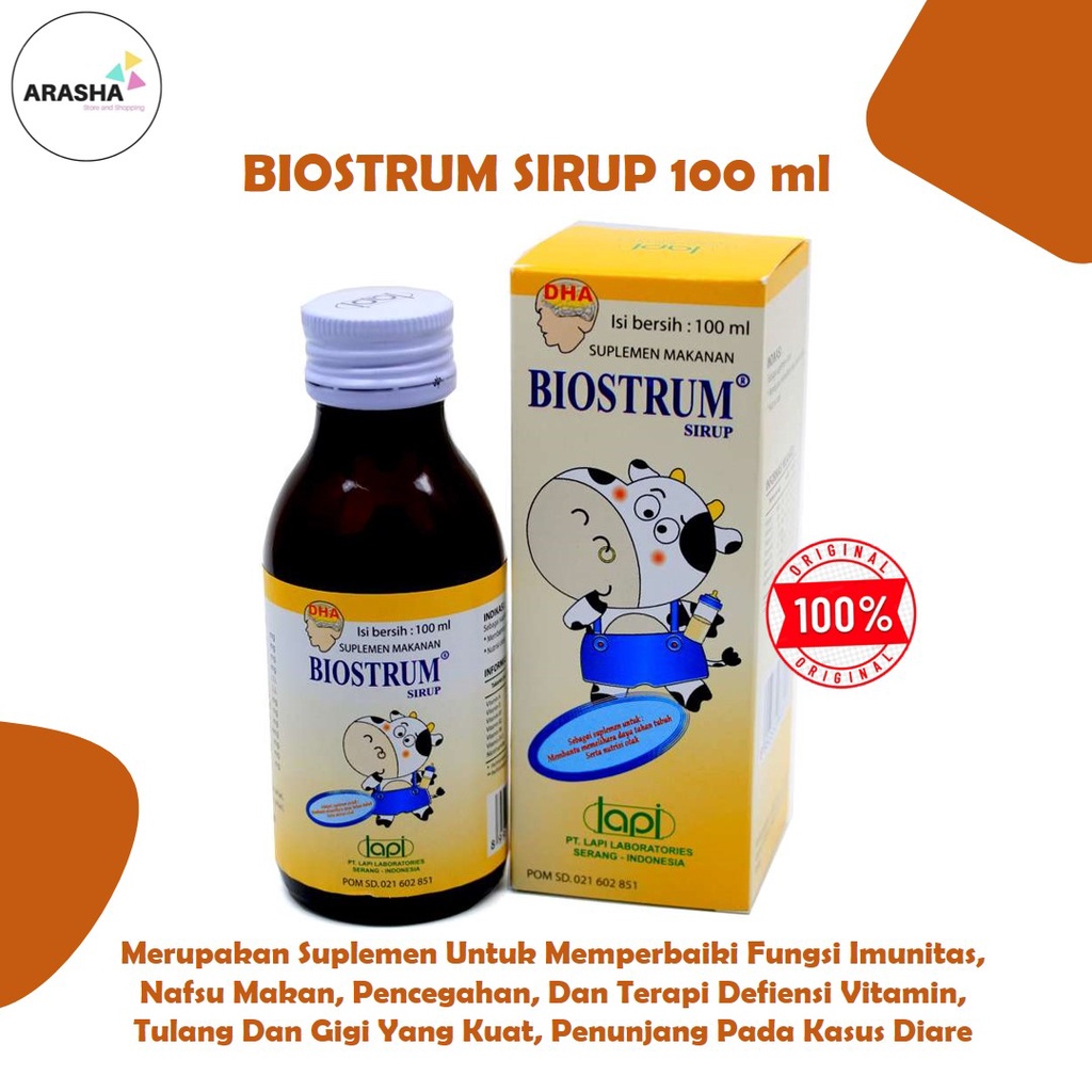 BIOSTRUM SIRUP 100 ML Suplemen Vitamin Anak/Penambah Nafsu Makan/Multivitamin