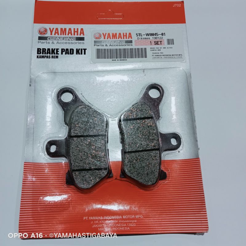 kampas rem depan Mio sporty dispad depan Mio pertama original