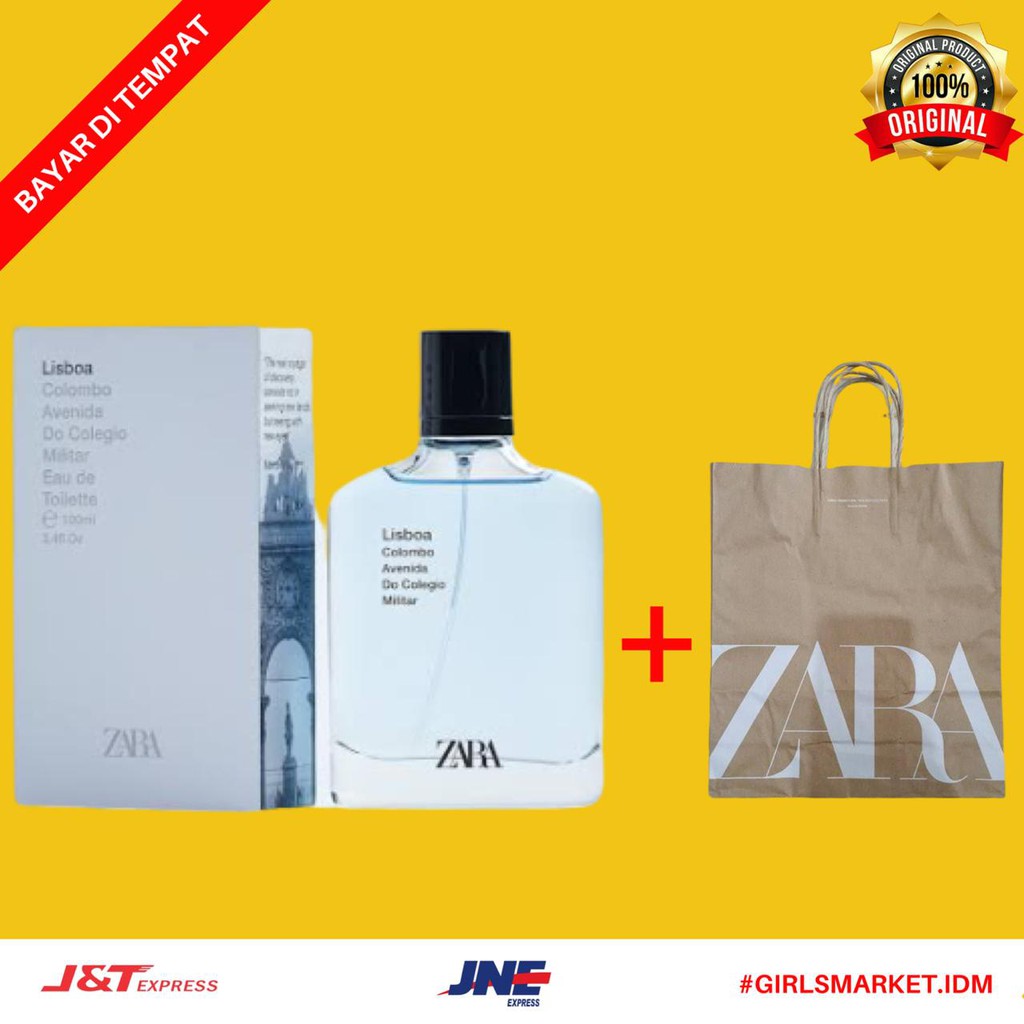 [ORIGINAL] PARFUM ZARA LISBOA ORIGINAL 100 ML FREE PAPER BAG | Shopee