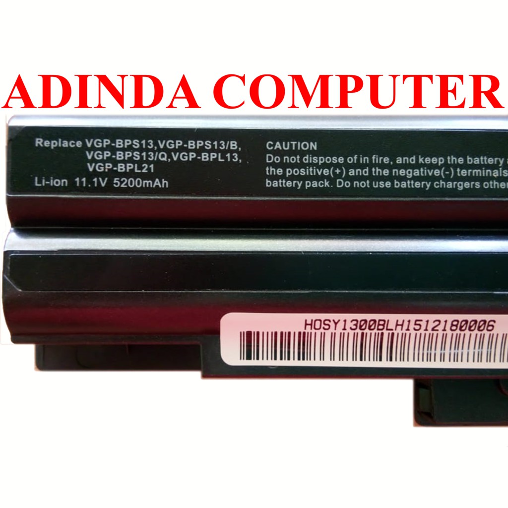 Baterai Sony Vaio BPS13 VPC-B VPC-CW VPC-F VPC-M VPC-S VPC-Y VPC-YA