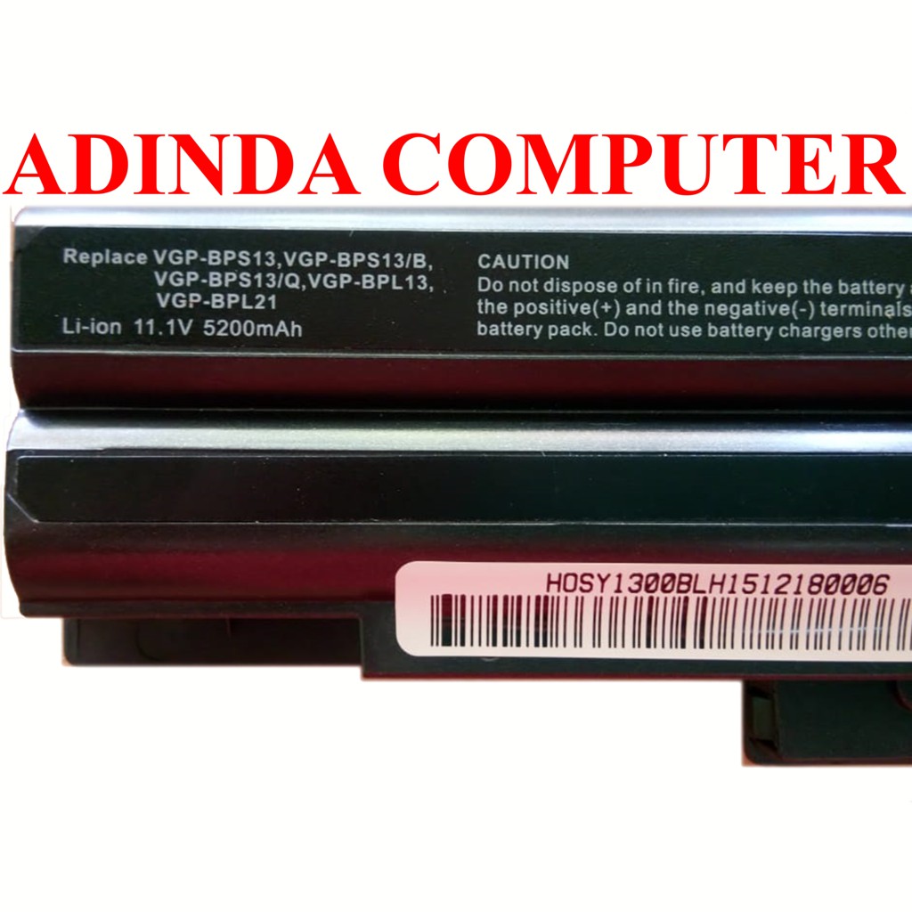 Baterai Sony Vaio BPS13 VGN-CS VGN-FW VGN-NS VGN-NW VGN-SR VPC-YB