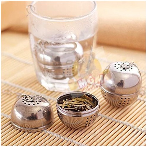 Saringan Teh Bentuk BOLA Stainless Filter Tea Infuser Ball Maker