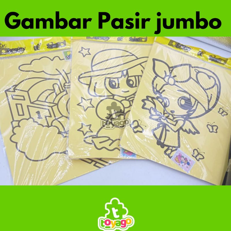 Mewarnai Gambar Pasir Jumbo isi 10 Pcs Grosir Murah