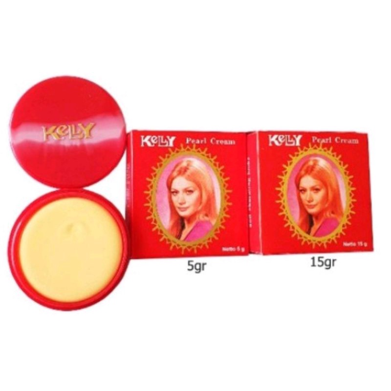 Kelly Pearl Cream 5gr/15gr/krim wajah/pelembap/pemutih wajah