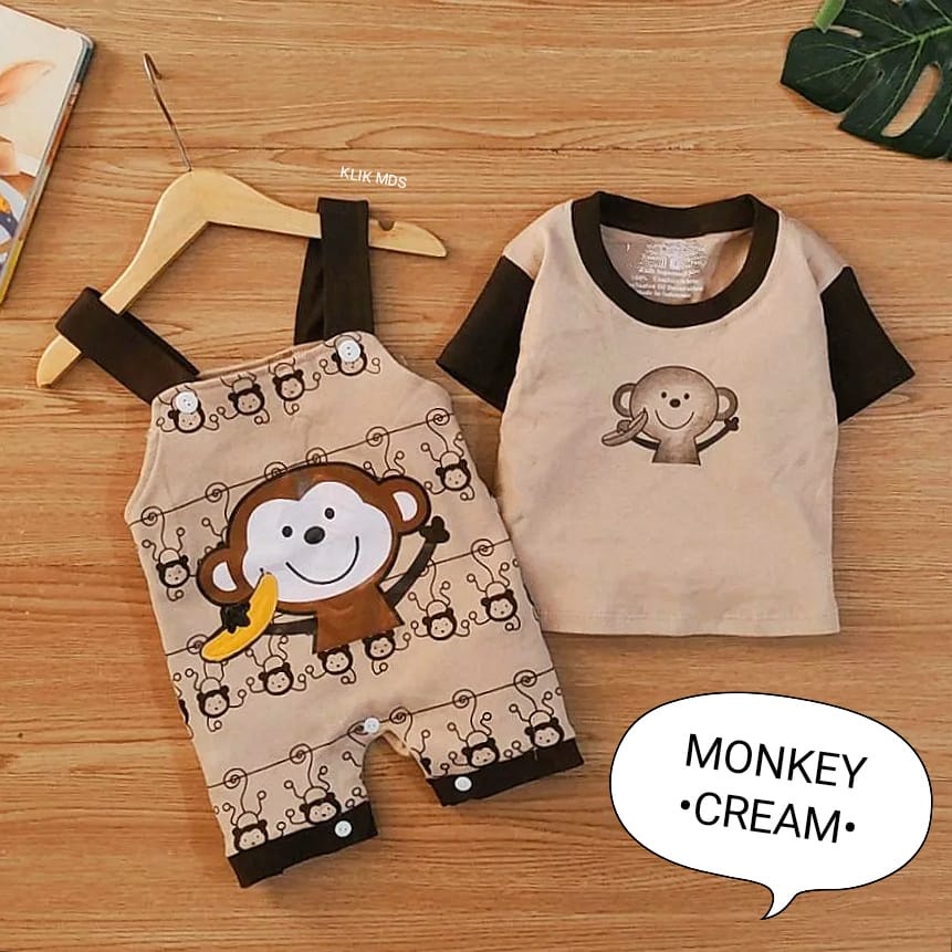 Klik Mds Overall Anak Bayi Laki-laki Motif Car Baby Dan Safari Estimasi Usia 3-12 Bulan-MONKEY CREAM
