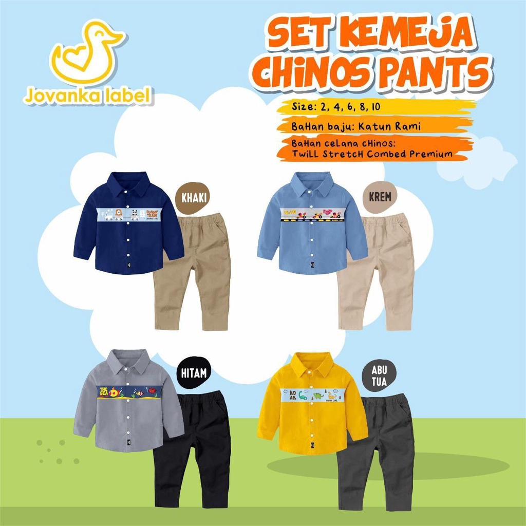 SET KEMEJA CHINOS PANTS by JOVANKA LABEL