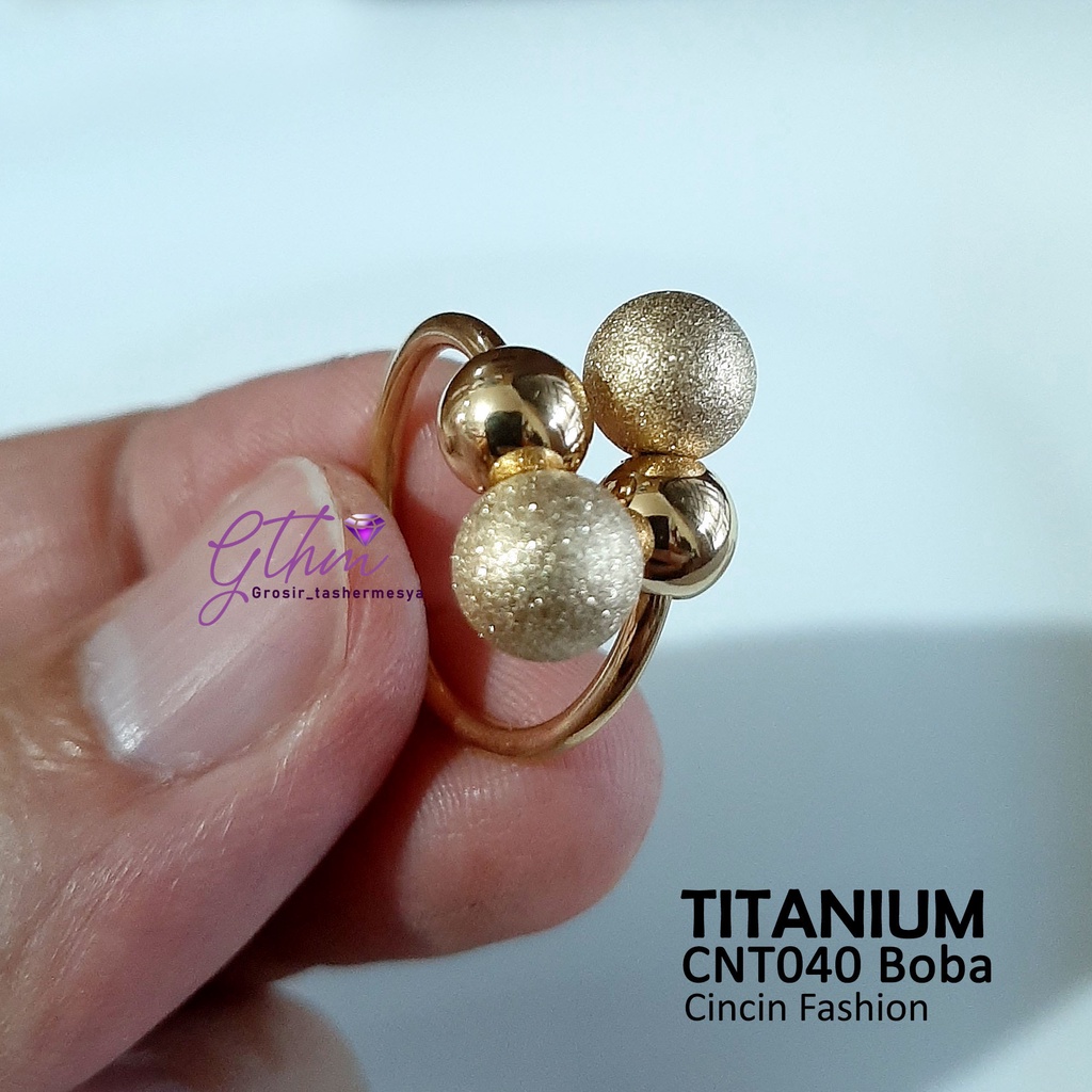 cincin titanium wanita bola cnt040 gthm