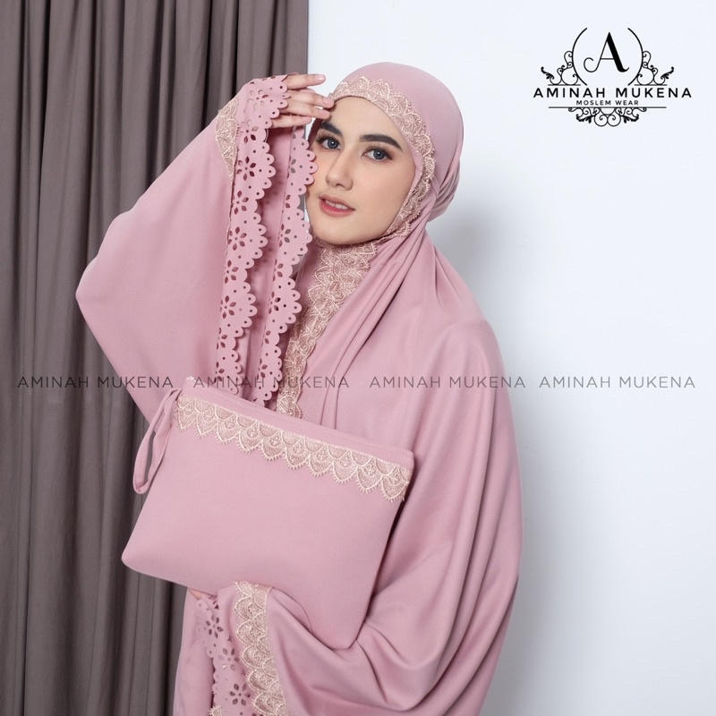 Mukena Dewasa Premium Shakilla Renda Mewah Laser Cut