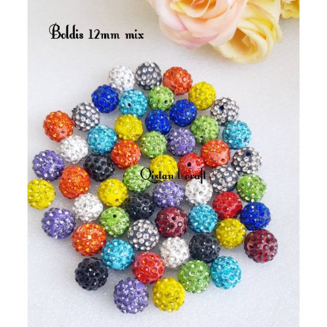 Boldis 12mm 50pcs mix random