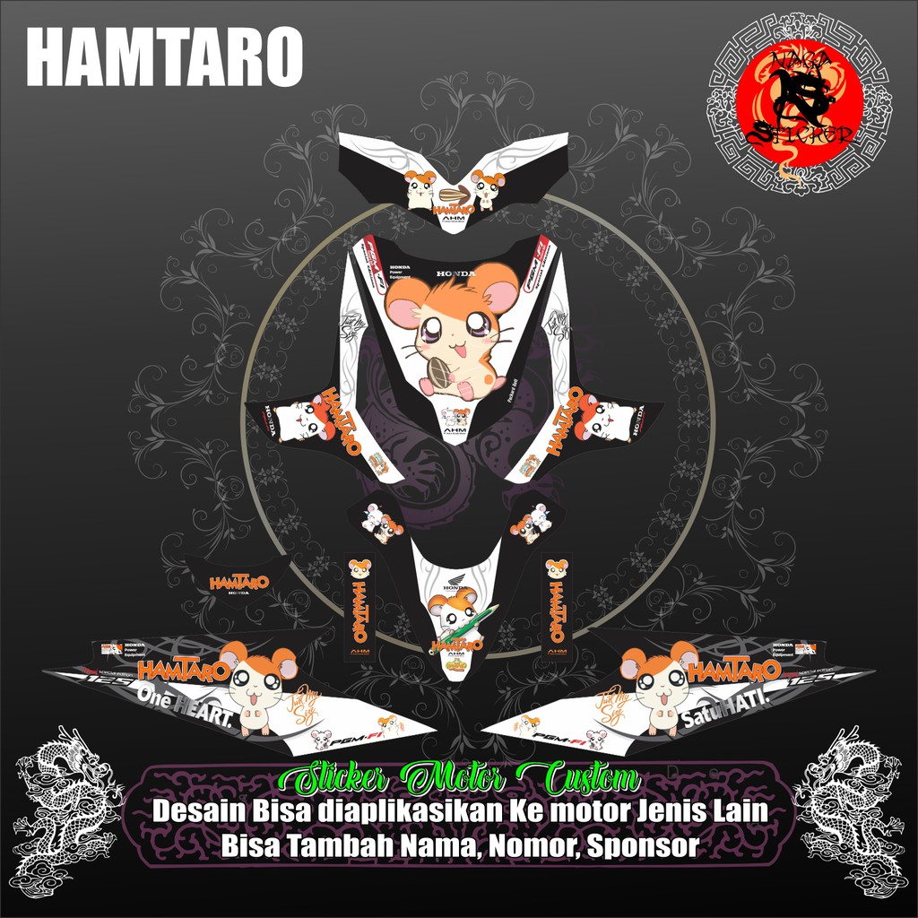 DECAL STICKER HONDA BEAT KARBU HAMTARO