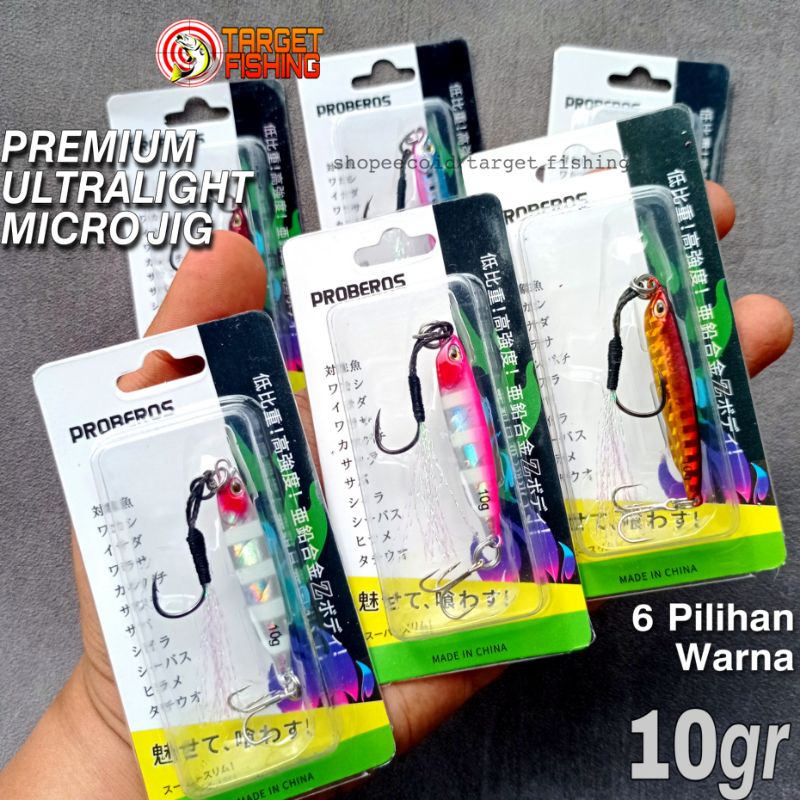 Micro Jig 15gr REAL JIG + ASSIST HOOK Umpan Casting Ultralight Barramundi GT